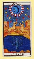 Marseille Tarot - The Moon Marseille Tarot - The Moon