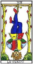 The Hanged Man tarot card The Hanged Man tarot card